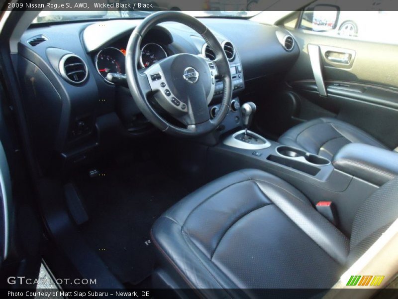 Wicked Black / Black 2009 Nissan Rogue SL AWD
