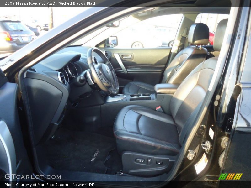 Wicked Black / Black 2009 Nissan Rogue SL AWD