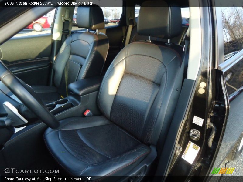 Wicked Black / Black 2009 Nissan Rogue SL AWD