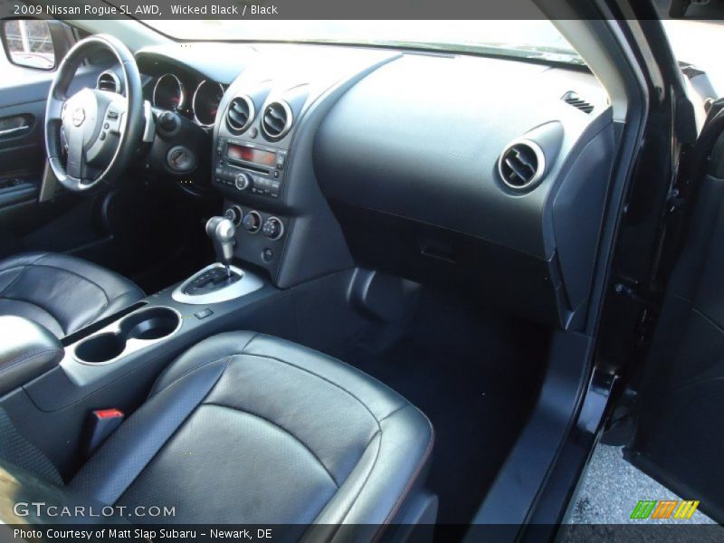 Wicked Black / Black 2009 Nissan Rogue SL AWD