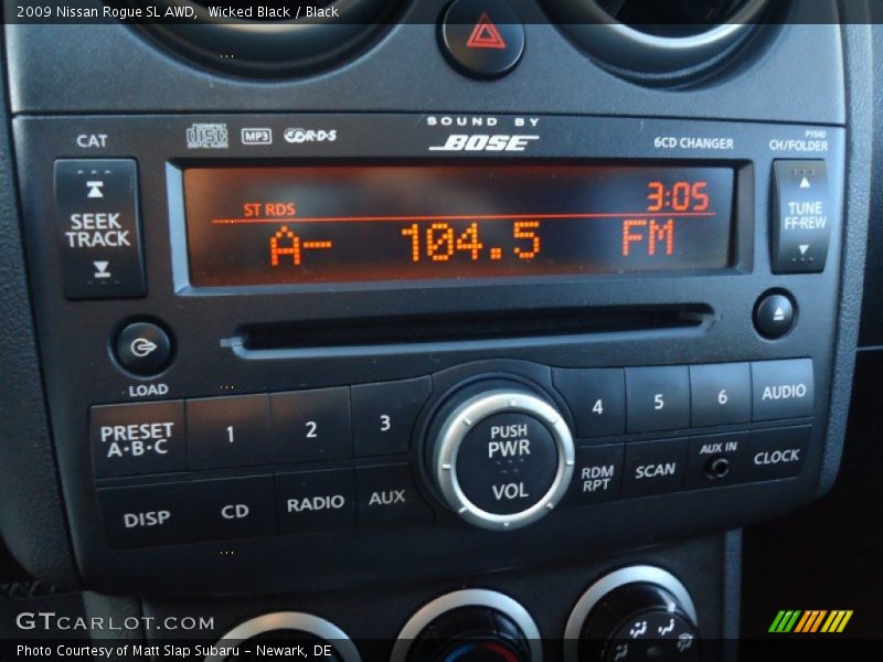 Wicked Black / Black 2009 Nissan Rogue SL AWD