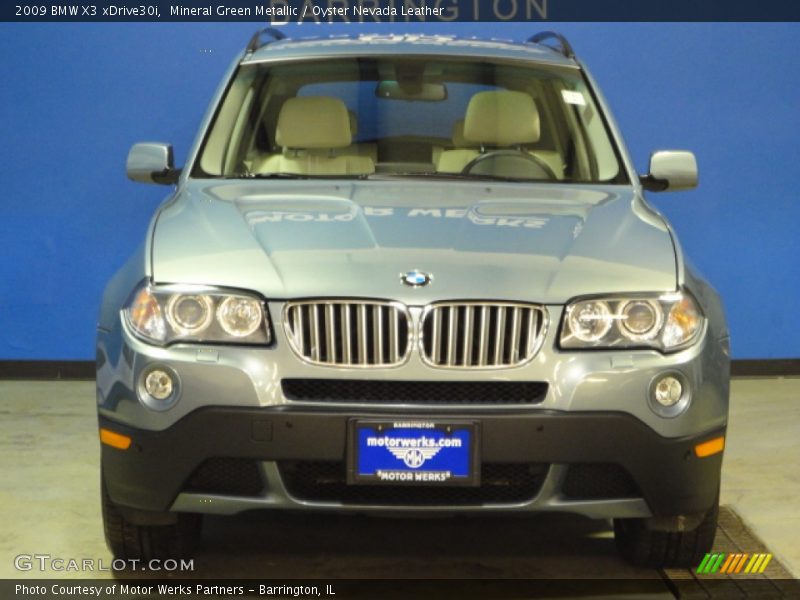 Mineral Green Metallic / Oyster Nevada Leather 2009 BMW X3 xDrive30i