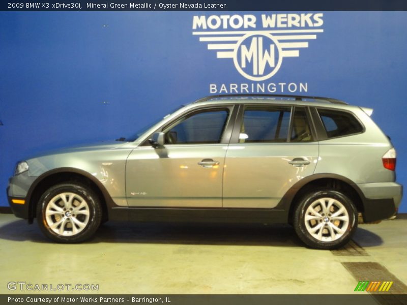 Mineral Green Metallic / Oyster Nevada Leather 2009 BMW X3 xDrive30i