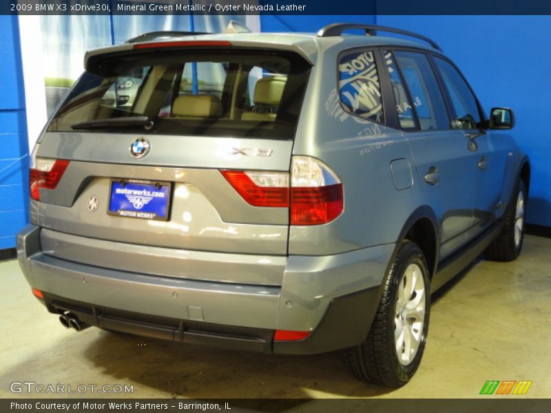 Mineral Green Metallic / Oyster Nevada Leather 2009 BMW X3 xDrive30i