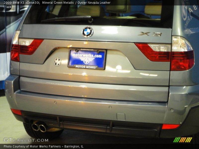 Mineral Green Metallic / Oyster Nevada Leather 2009 BMW X3 xDrive30i
