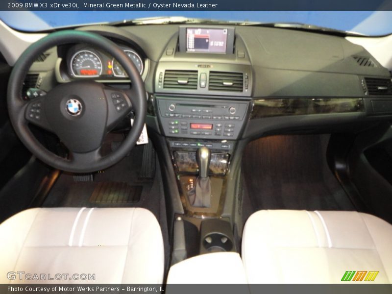 Mineral Green Metallic / Oyster Nevada Leather 2009 BMW X3 xDrive30i