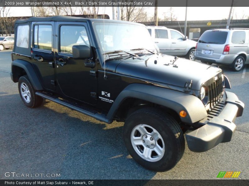 Black / Dark Slate Gray/Medium Slate Gray 2009 Jeep Wrangler Unlimited X 4x4