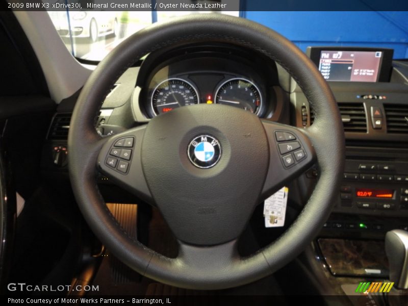Mineral Green Metallic / Oyster Nevada Leather 2009 BMW X3 xDrive30i