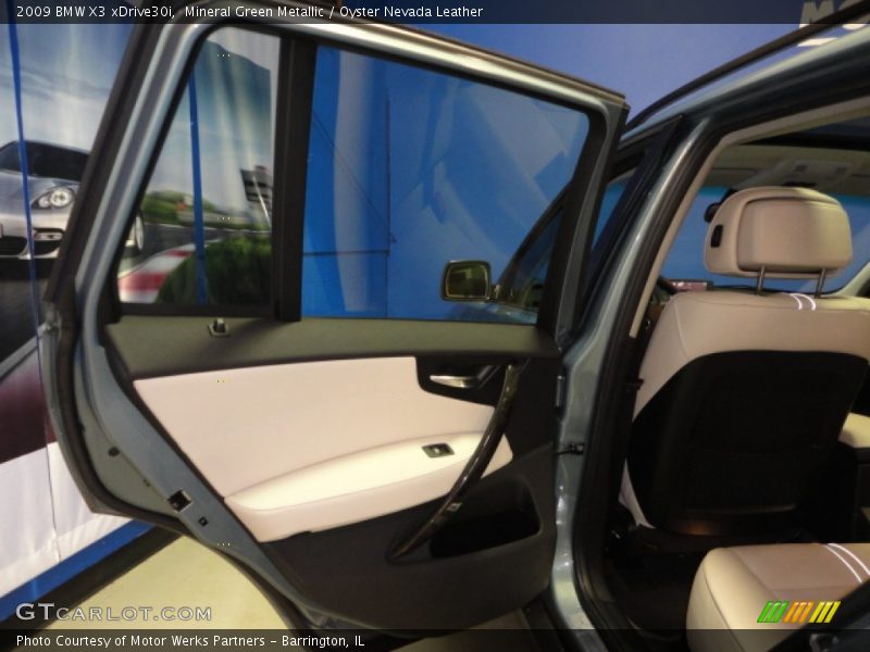 Mineral Green Metallic / Oyster Nevada Leather 2009 BMW X3 xDrive30i