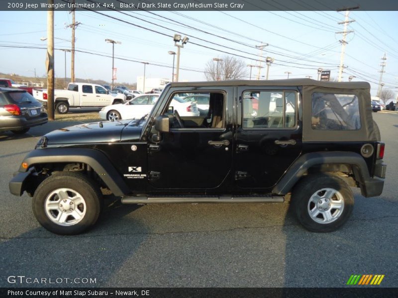 Black / Dark Slate Gray/Medium Slate Gray 2009 Jeep Wrangler Unlimited X 4x4