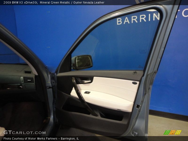 Mineral Green Metallic / Oyster Nevada Leather 2009 BMW X3 xDrive30i