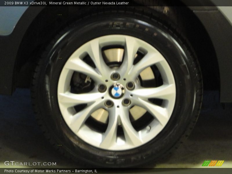 Mineral Green Metallic / Oyster Nevada Leather 2009 BMW X3 xDrive30i