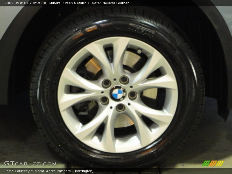 Mineral Green Metallic / Oyster Nevada Leather 2009 BMW X3 xDrive30i