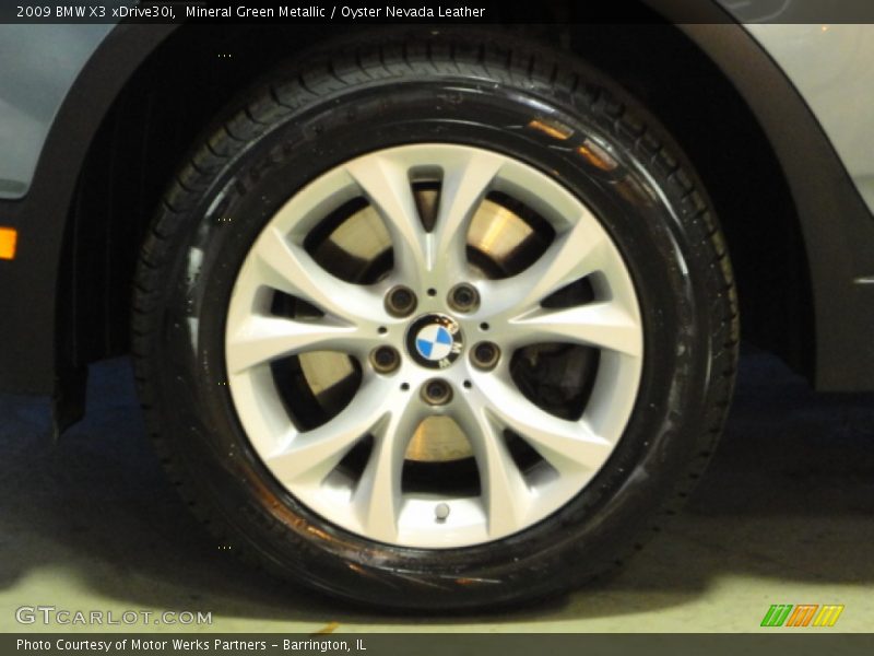 Mineral Green Metallic / Oyster Nevada Leather 2009 BMW X3 xDrive30i