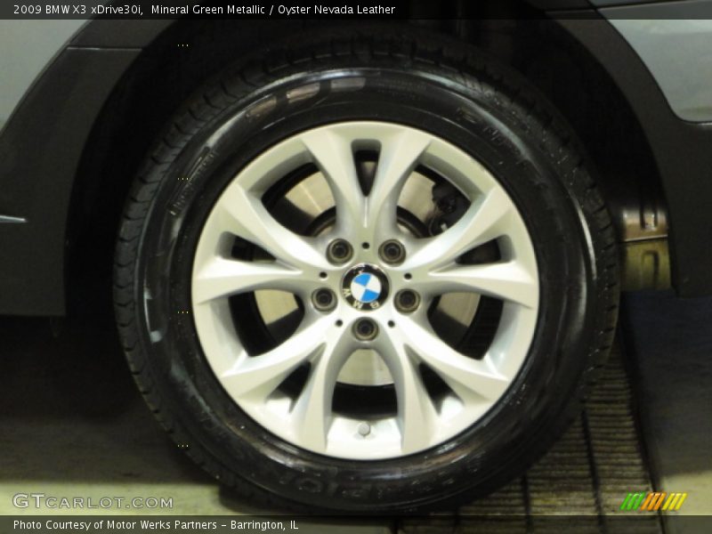 Mineral Green Metallic / Oyster Nevada Leather 2009 BMW X3 xDrive30i