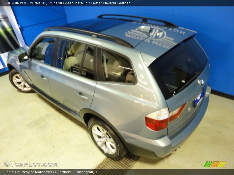 Mineral Green Metallic / Oyster Nevada Leather 2009 BMW X3 xDrive30i