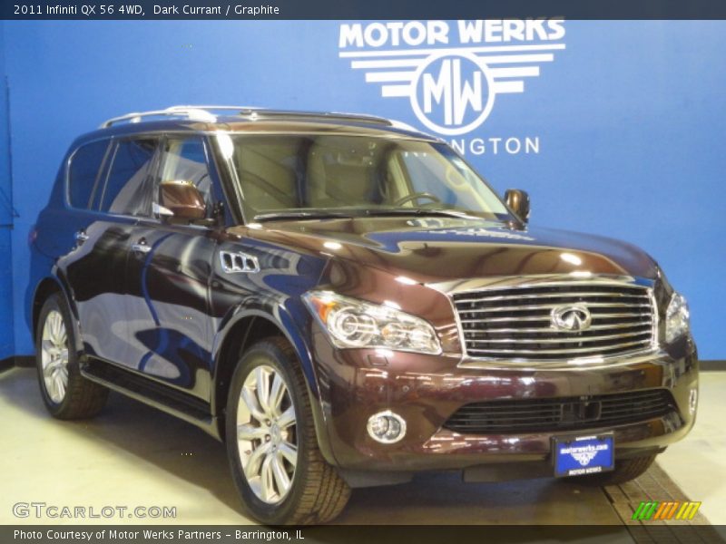 Dark Currant / Graphite 2011 Infiniti QX 56 4WD
