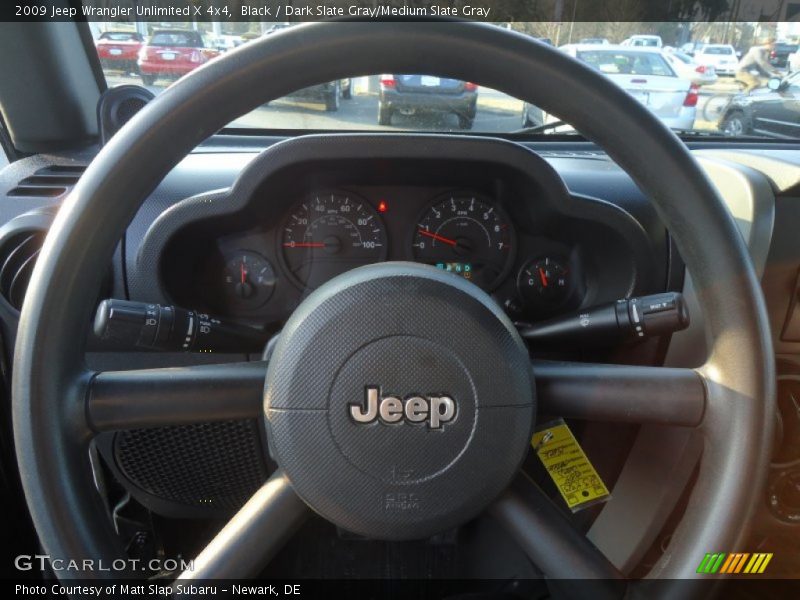 Black / Dark Slate Gray/Medium Slate Gray 2009 Jeep Wrangler Unlimited X 4x4