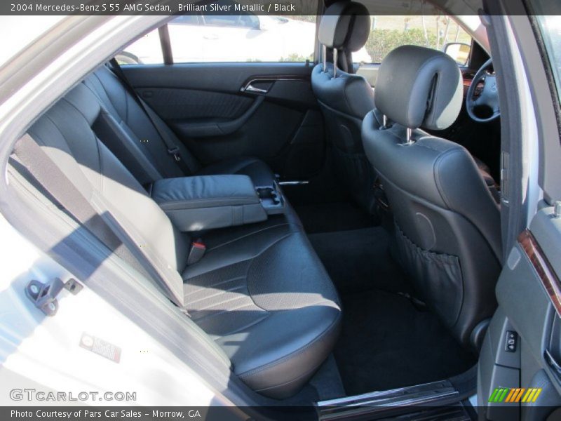 Brilliant Silver Metallic / Black 2004 Mercedes-Benz S 55 AMG Sedan