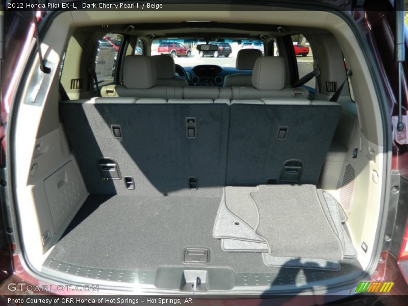Dark Cherry Pearl II / Beige 2012 Honda Pilot EX-L