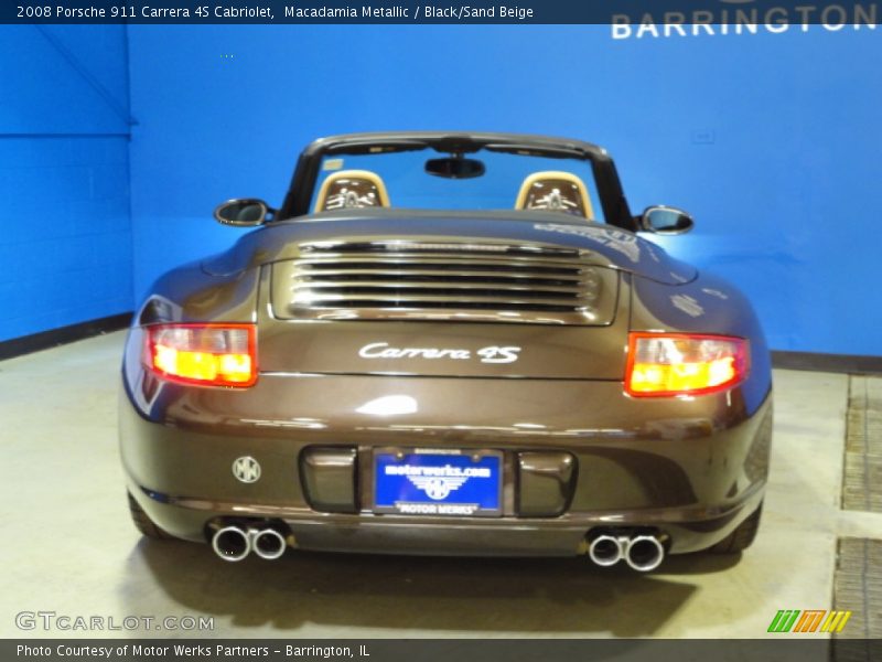 Macadamia Metallic / Black/Sand Beige 2008 Porsche 911 Carrera 4S Cabriolet