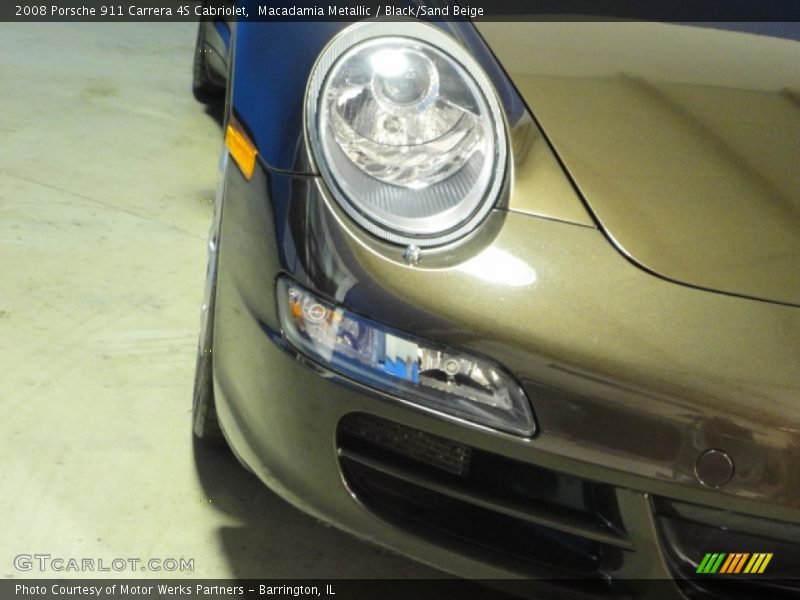Macadamia Metallic / Black/Sand Beige 2008 Porsche 911 Carrera 4S Cabriolet