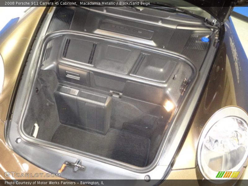 Macadamia Metallic / Black/Sand Beige 2008 Porsche 911 Carrera 4S Cabriolet