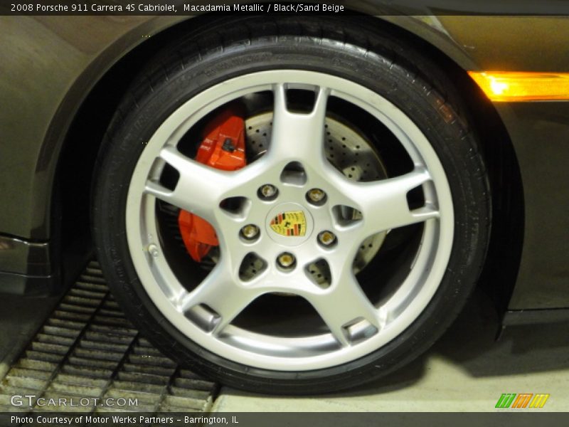 Macadamia Metallic / Black/Sand Beige 2008 Porsche 911 Carrera 4S Cabriolet