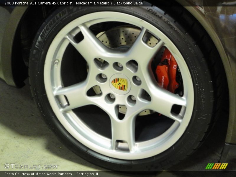 Macadamia Metallic / Black/Sand Beige 2008 Porsche 911 Carrera 4S Cabriolet