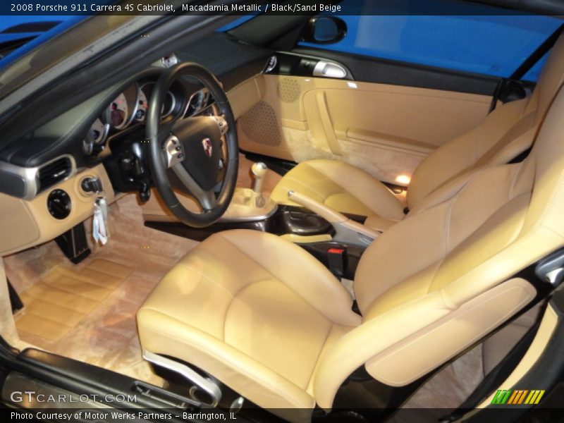 Macadamia Metallic / Black/Sand Beige 2008 Porsche 911 Carrera 4S Cabriolet