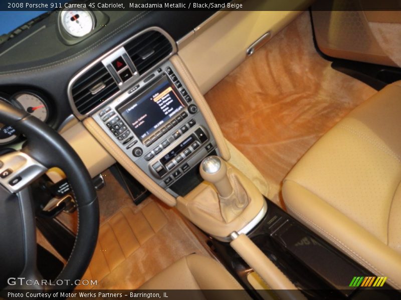 Macadamia Metallic / Black/Sand Beige 2008 Porsche 911 Carrera 4S Cabriolet