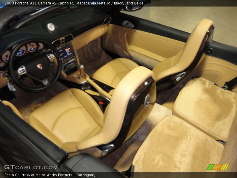 Macadamia Metallic / Black/Sand Beige 2008 Porsche 911 Carrera 4S Cabriolet