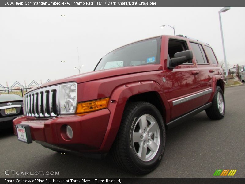 Inferno Red Pearl / Dark Khaki/Light Graystone 2006 Jeep Commander Limited 4x4
