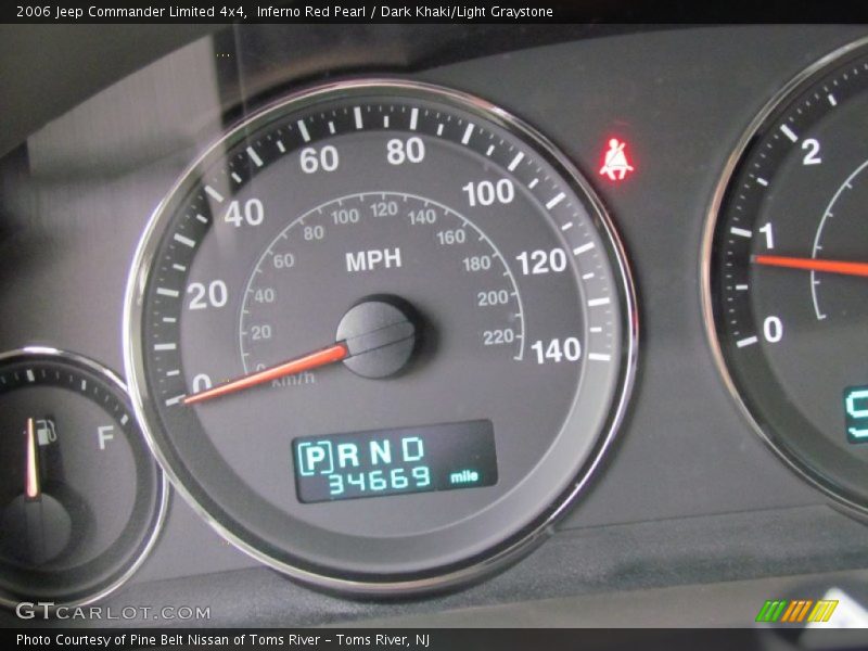 Inferno Red Pearl / Dark Khaki/Light Graystone 2006 Jeep Commander Limited 4x4