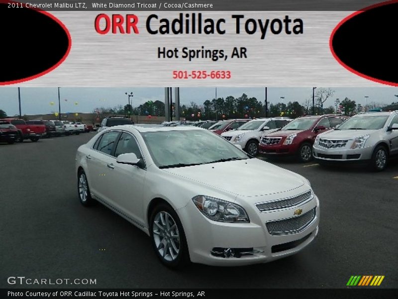 White Diamond Tricoat / Cocoa/Cashmere 2011 Chevrolet Malibu LTZ