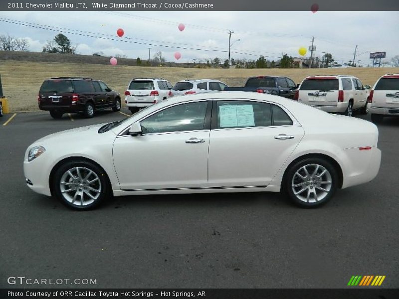 White Diamond Tricoat / Cocoa/Cashmere 2011 Chevrolet Malibu LTZ