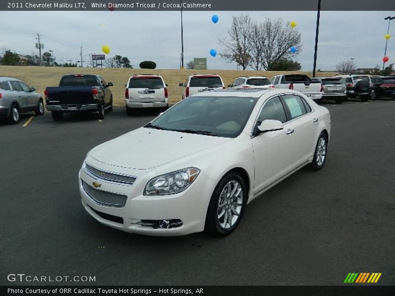 White Diamond Tricoat / Cocoa/Cashmere 2011 Chevrolet Malibu LTZ