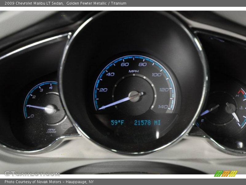 Golden Pewter Metallic / Titanium 2009 Chevrolet Malibu LT Sedan