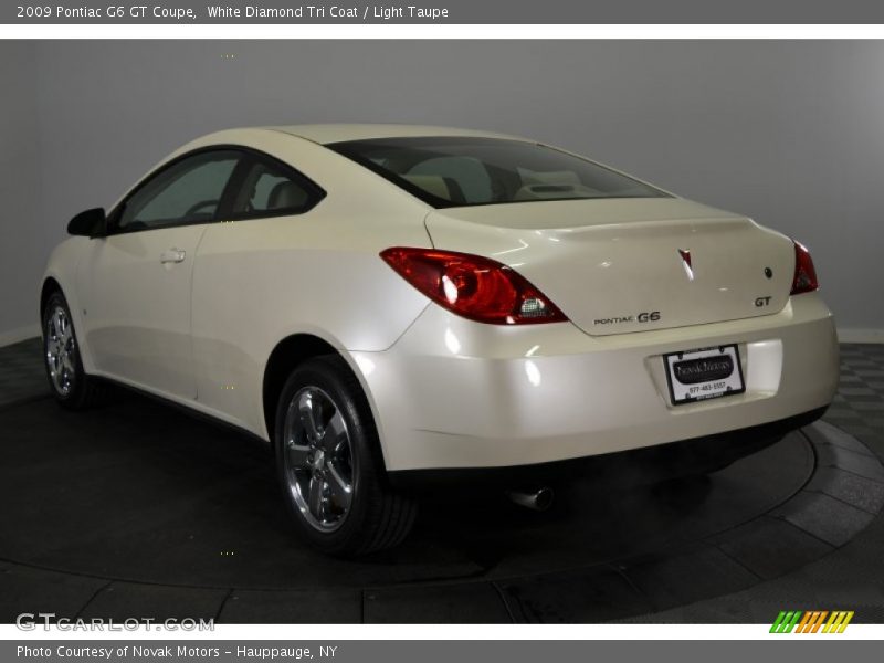 White Diamond Tri Coat / Light Taupe 2009 Pontiac G6 GT Coupe