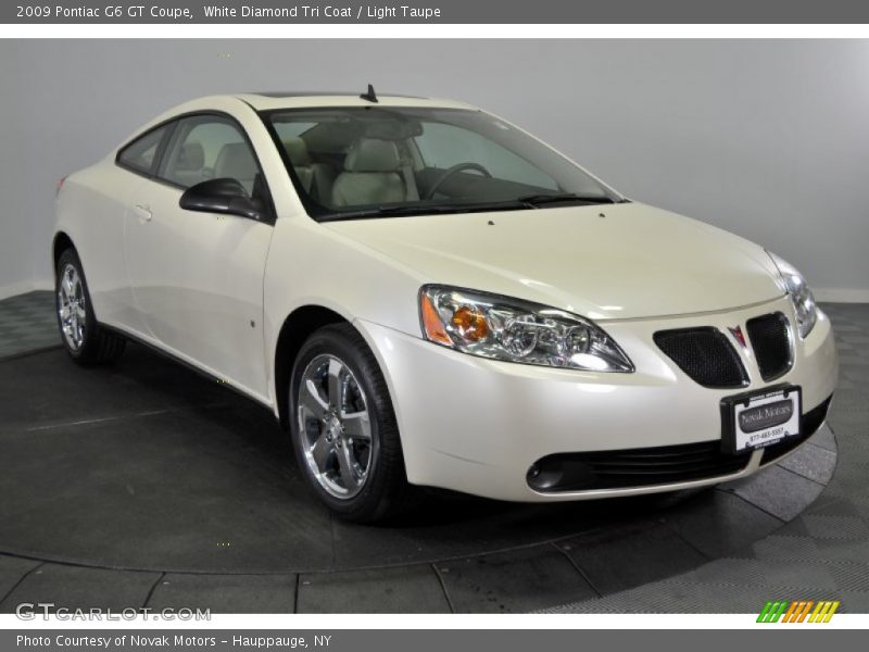 White Diamond Tri Coat / Light Taupe 2009 Pontiac G6 GT Coupe