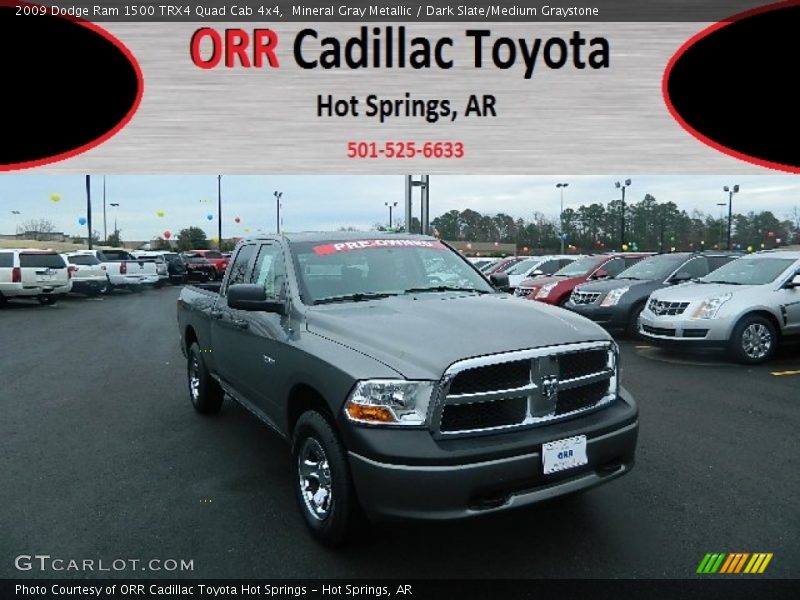 Mineral Gray Metallic / Dark Slate/Medium Graystone 2009 Dodge Ram 1500 TRX4 Quad Cab 4x4
