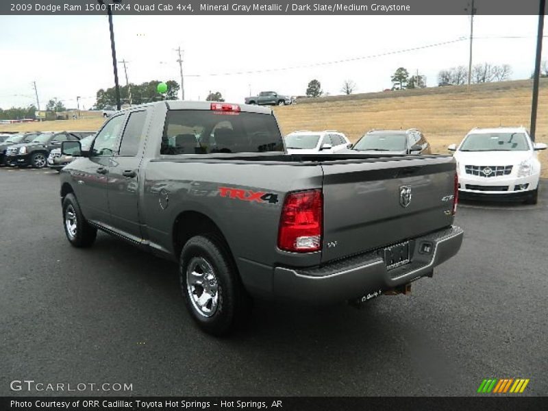 Mineral Gray Metallic / Dark Slate/Medium Graystone 2009 Dodge Ram 1500 TRX4 Quad Cab 4x4