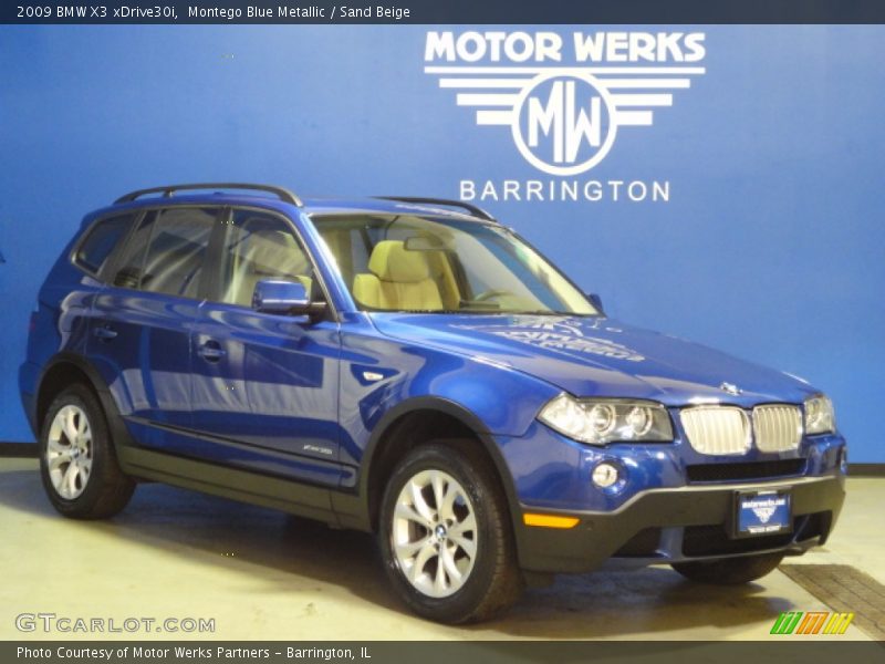Montego Blue Metallic / Sand Beige 2009 BMW X3 xDrive30i