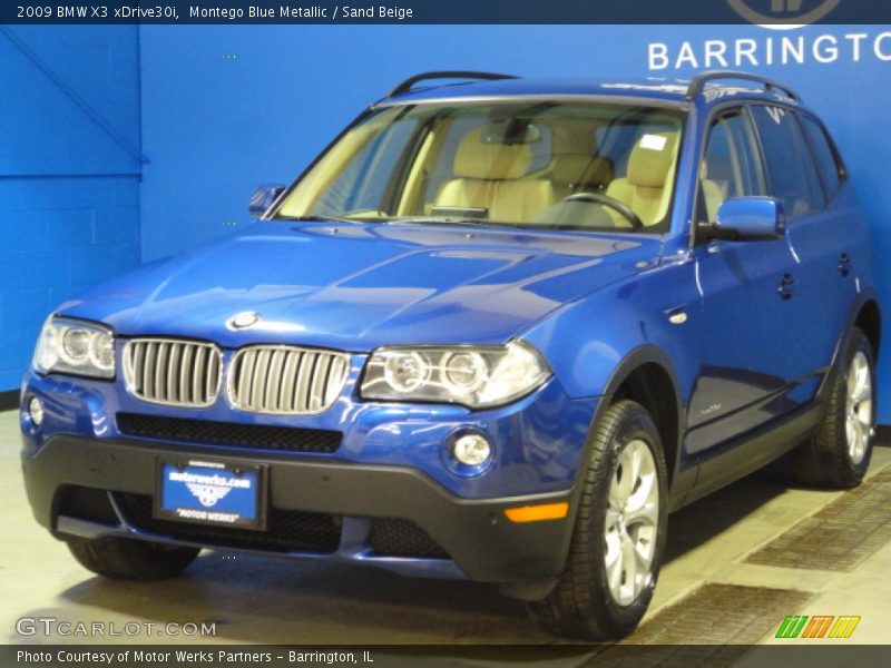 Montego Blue Metallic / Sand Beige 2009 BMW X3 xDrive30i