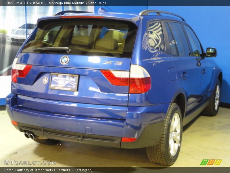 Montego Blue Metallic / Sand Beige 2009 BMW X3 xDrive30i
