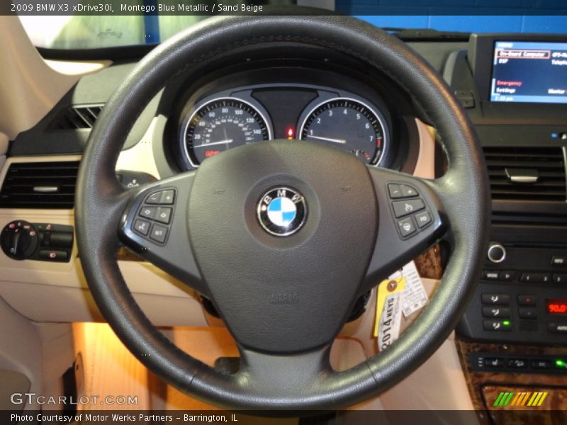 Montego Blue Metallic / Sand Beige 2009 BMW X3 xDrive30i