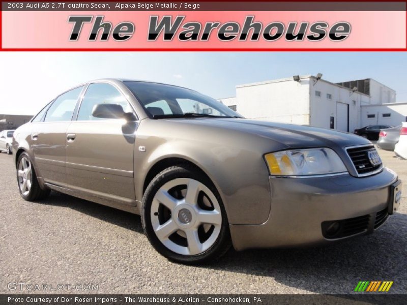 Alpaka Beige Metallic / Beige 2003 Audi A6 2.7T quattro Sedan
