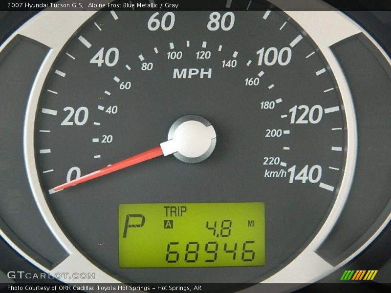 Alpine Frost Blue Metallic / Gray 2007 Hyundai Tucson GLS