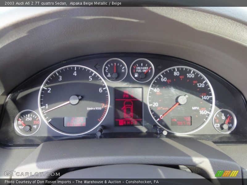 Alpaka Beige Metallic / Beige 2003 Audi A6 2.7T quattro Sedan