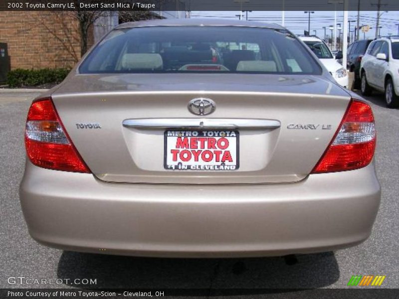 Desert Sand Mica / Taupe 2002 Toyota Camry LE